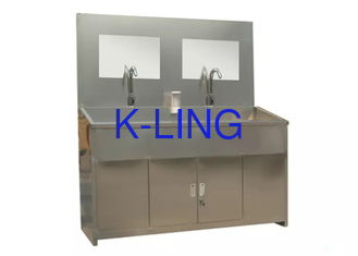 Roestbestendige cleanroom-apparatuur Knie-bediende medische roestvrijstalen handwasgootsteen