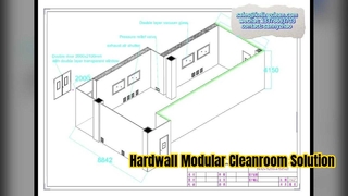 ISO 6 Hardwall modulaire cleanroom voor de micro-elektronica-industrie