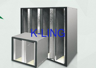 Temperatuur Glasvezel v bankfilter met Holt Smelt Beads H13 H14 efficiëntie