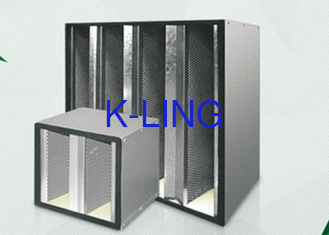 H13 H14 Stofcapaciteit V Bank Filter Glasvezel Media 80 graden Temperatuur Holt Smelt Beads