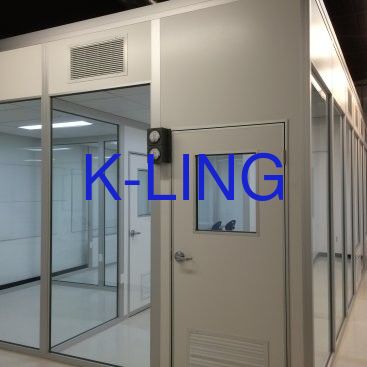 Modulaire schoonruimte met HEPA-filter en voorfilter, glas-magnesium-sandwichpaneel van rotswol 50 mm en ISO5 tot ISO8 zuiveringsgraad
