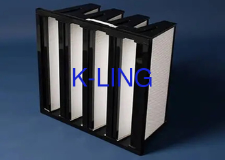 Filter van het de Filter Plastic Kader F7 F9 van de ventilatie de Compacte V Bank