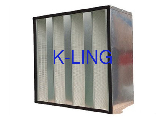 Glasvezel v bankfilter H13 H14 Efficiëntie 18 m2 Mediareaal met EVA-pakking