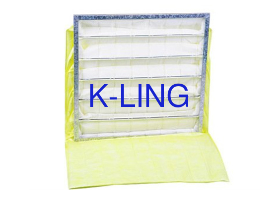 Vochtbestendige zakluwfilter gegalvaniseerd staal aluminium frame voor HVAC-systemen