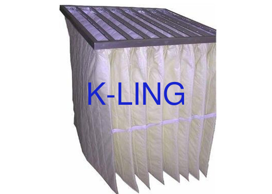 Vochtigheid Synthetische glasvezel Filterzak Filterzak Luchtfilter met gegalvaniseerd stalen frame