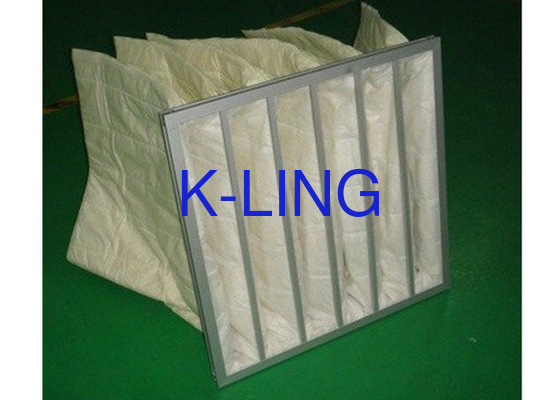 Aluminium legering zak luchtfilter met 80% luchtvochtigheid Superior Synthetische vezel Filtermateriaal.