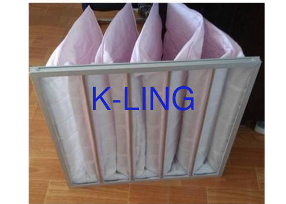 Aluminium legering Frame Pocket Air Filter Lage aanvankelijke druk Vochtigheidsweerstand