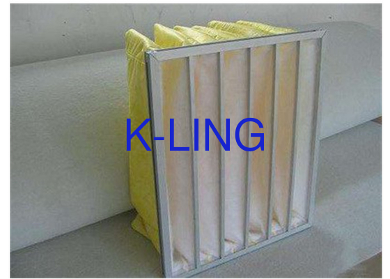 Aanpassen zak luchtfilter Aluminium legering Frame Vochtigheid Tolerantie F9 Efficiëntie