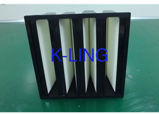 Stofcapaciteit Glasvezel V Bank Filter 18 m2 Medium Area Hoog stofhoudend vermogen