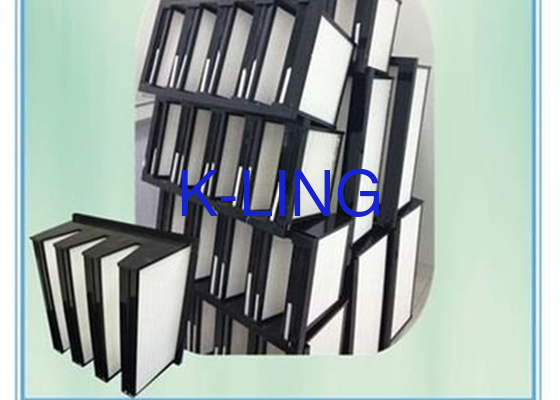 Stofcapaciteit Glasvezel V Bank Filter 18 m2 Medium Area Hoog stofhoudend vermogen