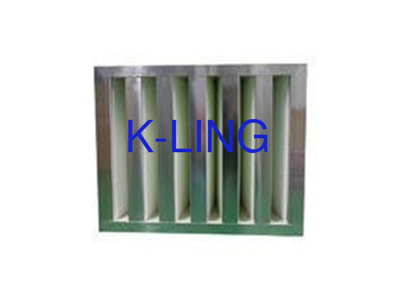 H13 H14 Stofcapaciteit V Bank Filter Glasvezel Media 80 graden Temperatuur Holt Smelt Beads