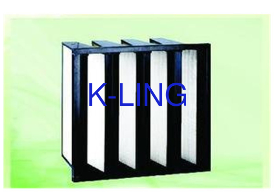 F8 F9 Bankfilter van graad V met glasvezel glasvezel en EVA-pakking