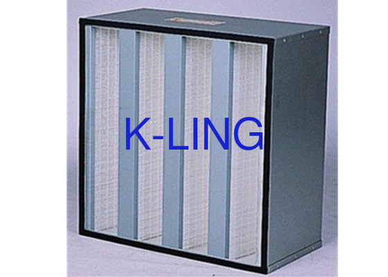 Stofcapaciteit V Bank Filter met glasvezel Medium EVA Gasket H10-H14 Filtratieklassen