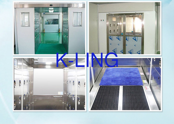 LED licht lucht douche kamer met 200 Pa druk interlock systeem voor cleanroom