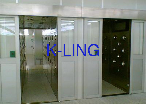 Energiebesparende 380V lucht douche tunnel met LED-verlichting en UV-lamp PLC-besturing