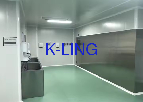 Hoge snelheid aangepaste L-type lucht douche tunnel kamer met automatische swingdeur 50Hz frequentie