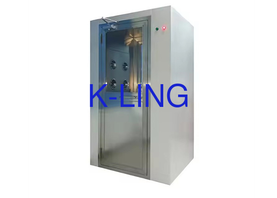 Automatische ingang lucht douche met LED-lichten / swingende SS frame glazen deur