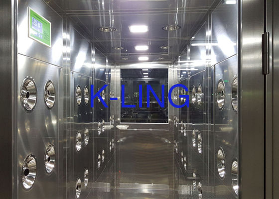 Class 100 Cleanroom Air Douche met PLC-besturing en roestvrij staal SUS304