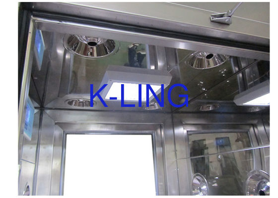 Class 100 Cleanroom Air Douche met PLC-besturing en roestvrij staal SUS304
