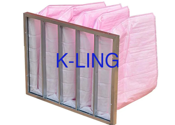 Multi-pocketfilters voor airconditioning met een hoog luchtvolume van 2500 m3/h en een gemakkelijke installatie