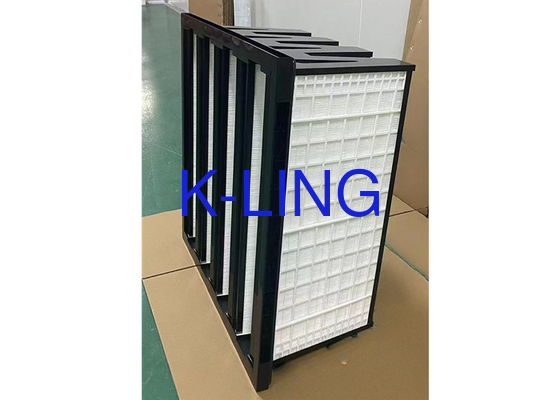 W-vorm V-bank type HEPA-filters Plastic Medium Industrial Micro Air Filter