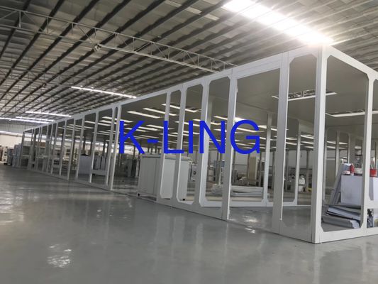 Modulair cleanroomsysteem met ISO5/6/7/8 HEPA-filter 99,99% @0,3UM en vrijstaande of aan de muur gemonteerde installatie