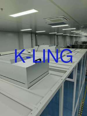 Snel te monteren en demonteren modulaire cleanroom met 99,99%@0,3um HEPA-filtratie en 300LUX zuiveringslicht