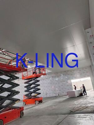 Glas Magnesium Rock Wool Sandwich Panel 50mm Hardwall Cleanroom Klasse 1000 ISO5 ISO6 ISO7 Reinigingsrang Wandpanelen Systemen