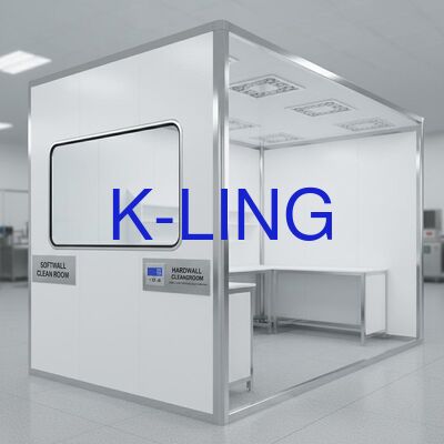 Geluidsniveau Minder Dan 65 DB Softwall Cleanroom Met Dubbellaags Vacuüm Organisch Glas Raam Ook Bekend Als Hardwall Cleanroom