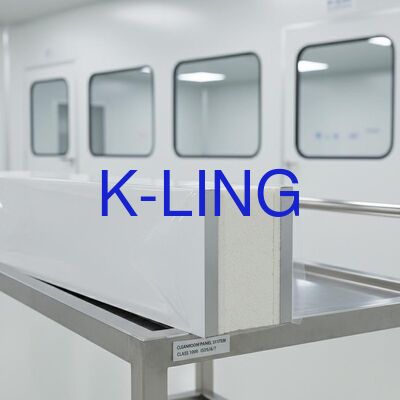 Glas Magnesium Rock Wool Sandwich Panel 50mm Hardwall Cleanroom Klasse 1000 ISO5 ISO6 ISO7 Reinigingsrang Wandpanelen Systemen