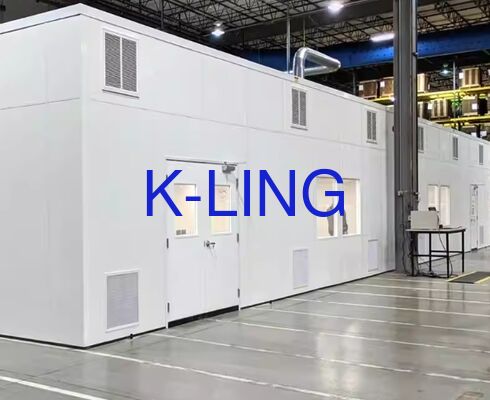 ISO 5 Klasse 100 Modulaire Cleanroom met HEPA-filter en voorfilter en Glas Magnesium Steenwol Sandwichpaneel voor Micro-elektronica