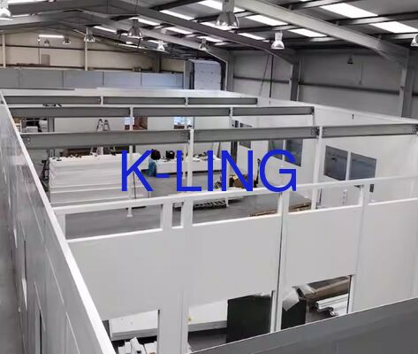 ISO 5 Klasse 100 Modulaire Cleanroom met HEPA-filter en voorfilter en Glas Magnesium Steenwol Sandwichpaneel voor Micro-elektronica