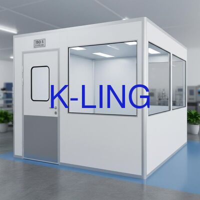 ISO 5 Klasse 100 Modulaire schoonkamer met brandwerende deur en dubbele laag vacuümglasraam