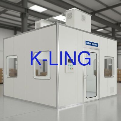 Modulaire schoonruimte met HEPA-filter en voorfilter, glas-magnesium-sandwichpaneel van rotswol 50 mm en ISO5 tot ISO8 zuiveringsgraad