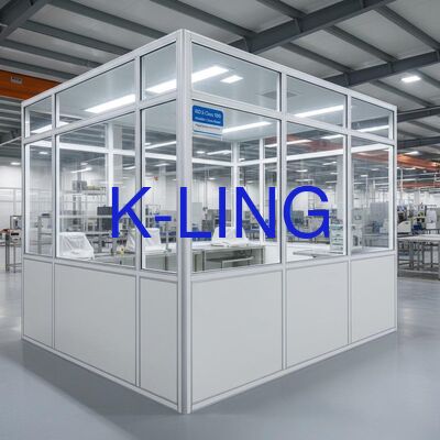 ISO 5 Klasse 100 Modulaire Cleanroom met HEPA-filter en voorfilter en Glas Magnesium Steenwol Sandwichpaneel voor Micro-elektronica