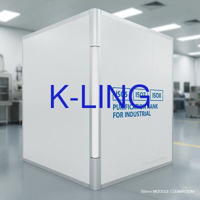 50 mm sandwichpaneel modulaire schoonkamer met ISO5 ISO6 ISO7 ISO8 zuivering voor industrieel gebruik