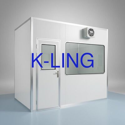 Modulaire schoonruimte met harde wand met HEPA-filterluchtfiltratiesysteem, brandwerende deur en dubbele laag vacuümglasvenster