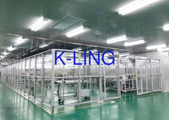Klasse 1000 SUS 304 Frame Modulaire schoonkamer met plexiglaswand voor gecontroleerde omgevingen