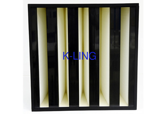 Compact Vakje van het GlasvezelFiltreerpapier Type met Plastic Kaderventilatie V Bankfilter