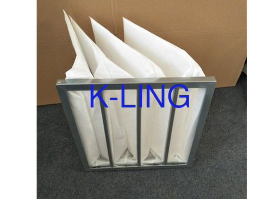 Aluminium legering Frame Pocket Air Filter Lage aanvankelijke druk Vochtigheidsweerstand