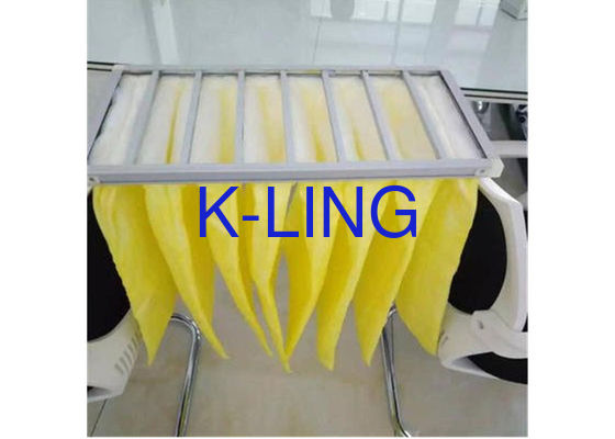 80% luchtvochtigheid Pocket Air Filter met aluminium frame en synthetische vezels