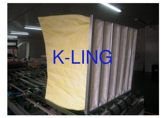 Synthetische vezels 80% vochtigheid Pocket Air Filter gegalvaniseerd stalen frame 50Pa Aanvankelijke druk