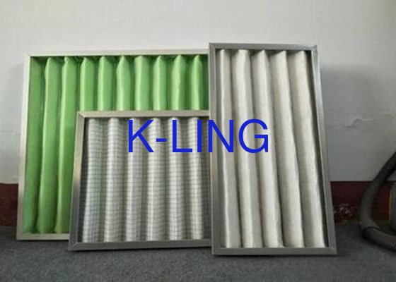 G4-F9 Filter Aluminium pleatpaneel Luchtfilter 32-120°F Temperatuurbereik