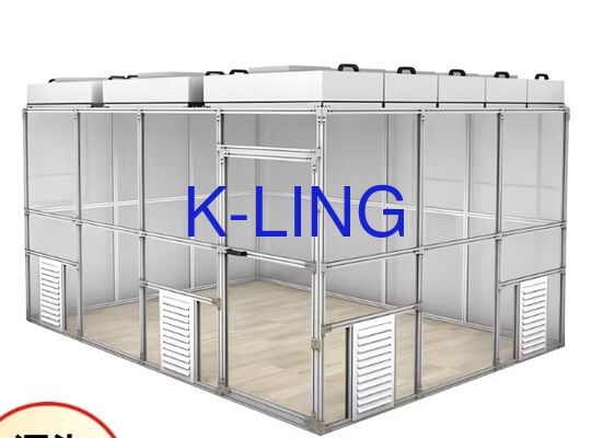 50 mm dikte modulair schoonruimtesysteem met epoxyvloeren en ISO 5 schoonheidsniveau voor de productie van optische apparatuur