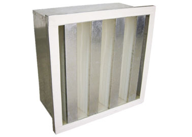 Lokale Glasvezel V de Airconditionerfilter van Bankfilters HEPA Met Groot Luchtvolume