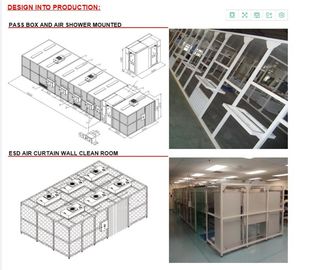 klasse 1000 van 110V 60HZ de Schone Zaal van Apotheeksoftwall met HEPA-Filtratie