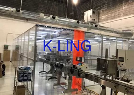Klasse 10000 SUS 304 Frame Softwall Schoonkamer voor productie met plexiglaswand